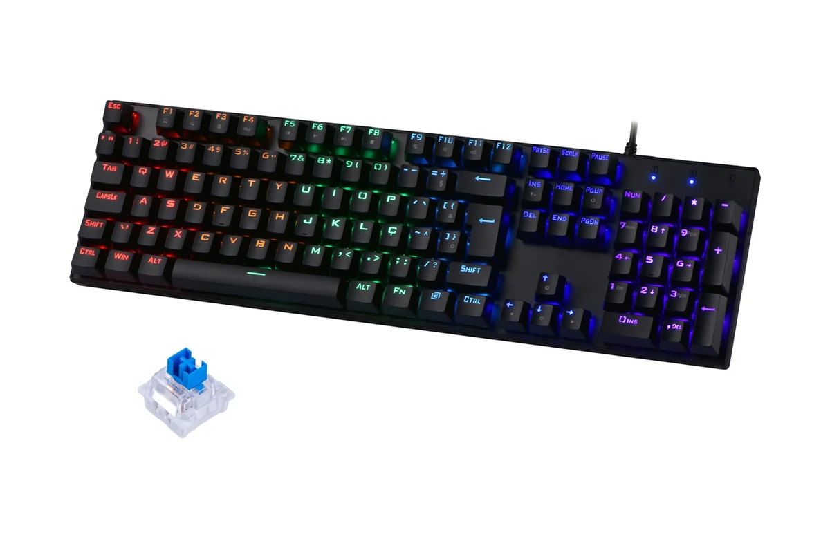 Teclado Mecânico Gamer RGB ABNT2